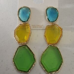 NWT Natasha Oversized Chunky Earrings Multi Color